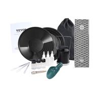VEVOR Kit per Ricerca dell'Oro Mini Cassetta di Sicurezza, Attrezzatura per l'Estrazione d'oro in Alluminio da 12 Pollici, Kit Pentola per Ricerca dell'Oro da 16 Pezzi Accessori Completi 8,9x30,48 cm