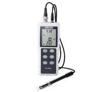 VEVOR Kit pHmetro per Acqua Potabile, Intervallo pH 0-14, Sonda Impermeabile IP68, Autocalibrazione a 3 Punti, Tester con Bustine di Polvere Calibrazione, Sonda Temperatura e Custodia, per Idroponica