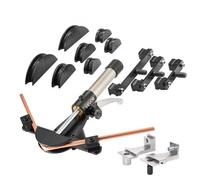 VEVOR Kit Piegatubi Idraulico Pinza Piegatrice Idraulica Tubi Compatibili 6-22 mm Bidirezionale con 7 Matrici, Utensile per Piegatura di Tubi in Rame Alluminio Angolo max. 90°, per Riparazioni HVAC