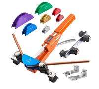 VEVOR Kit Piegatubi Manuale Pinza Compatto a Cricchetto Utensile per Piegatura Manuale Avanti/Indietro con Matrici in Lega di Alluminio per Tubi in Rame Alluminio Angolo di Piegatura max. 90°