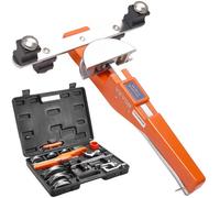 VEVOR Kit Piegatubi per Curvatura Angolazione di Piegatura 90° con 7 Matrici 1/4 a 7/8 pollici Sostituibili Fornito in Valigetta Portatile, Curvatubi a Cricchetto Pieghevole Bidirezionale a 90° 4,86kg