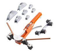 VEVOR Kit Piegatubi Pinza Piegatrice Manuale per Tubi in Rame Alluminio 6mm-22mm, Utensile per Piegatura a Cricchetto Manuale Spessore Compatibile 0,5-1,2 mm 7 Matrici per Manutenzione Impianti HVAC