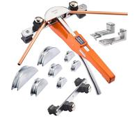 VEVOR Kit Piegatubi Pinza Piegatrice Manuale per Tubi in Rame e Alluminio, Utensile per Piegatura Manuale Spessore Compatibile 0,5-1,2 mm Angolo di Piegatura max. 90° per Riparazione Impianti