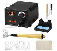 VEVOR Kit Pirografia per Legno Temperatura Regolabile 200~700°C con Display Bruciatore per Legno con Penna per Pirografia, Set di Strumenti di Pirografo per Legno con Penna, Macchina per Pirografia