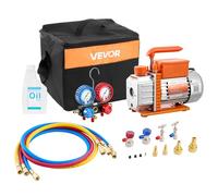 VEVOR Kit Pompa per Vuoto 3,5 CFM 99 L/min Monostadio - Palette rotanti, con borsa per trasporto