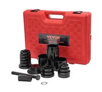 VEVOR Kit pressa per cuscinetti ruota, rimozione e installazione cuscinetti ruota anteriore, kit estrattore cuscinetti ruota da 23 pezzi con bulloni scorrevoli, manicotti boccole universali, custodia