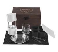 VEVOR Kit Pressa per Ghiaccio a Sfera in Alluminio Diametro 61mm, Stampo per Ghiaccio Sferico da Bar Cocktail Whisky Cognac, Kit di Pressa per Palline di Ghiaccio da Bar in Alluminio Colore Argento