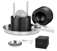 VEVOR Kit Pressa per Ghiaccio a Sfera in Alluminio Diametro 61mm, Stampo per Ghiaccio Sferico per Cocktail Whisky Cognac Bevande, Kit di Pressa per Palline di Ghiaccio da Bar in Alluminio Colore Nero