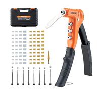 VEVOR Kit Rivettatrice per Filettati a Cricchetto da 230 mm con Sola Mano, 8 Mandrini, Punta per Trapano a Gradini e 80 Dadi, con Robusta Custodia per Il Trasporto, per Montaggi Metallici, Mobili