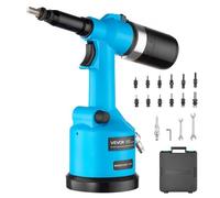 VEVOR Kit Rivettatrice Pneumatica Automatica per Inserti Filettati, 2549 kg, 13 Mandrini SAE e Metrici, Forza di Trazione 2549 kg, Utensile Pneumatico per Auto, Edilizia e Produzione Industriale
