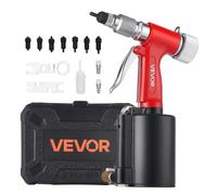 VEVOR Kit Rivettatrice Pneumatica per Inserti Filettati 8 Mandrini per Auto | Pistola per Rivettati, 8 Mandrini SAE e Metrici, M4 M5 M6 M8 M10, 1/4" 5/16" 3/8", Forza di Trazione 1216 kg, per Edilizia