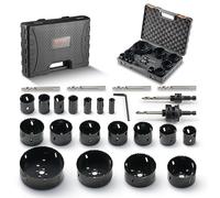 VEVOR Kit Seghe a Tazza Strumenti in Valigetta 18 Pezzi, Set di Seghe a Tazza Bimetallica M42 con Valigetta Portatile Dimensioni per Uso Generale da 3/4" a 4-1/2", Set Frese a Tazza per Legno Ferro