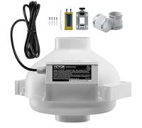 VEVOR Kit Sistema di Ventilazione per Mitigazione Radon da 4" a 3,5" 260 CFM
