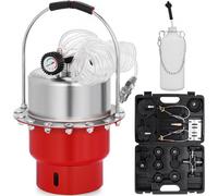 VEVOR Kit Spurgo di Freno in Acciaio Pneumatico 5 Litri Olio Adattatore per Sistema ABS Portatile Pressione Aria 10-40 psi Attrezzo per Sfiato Aria Pneumatico Meccanica Officina Garage Spurgo Freno