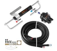 VEVOR Kit Sterzo Idraulico 90CV Pompa Cilindro Timone per Motore Fuoribordo Sistema di Sterzo per Imbarcazioni Marine, con Tubo Flessibile da 7,32m, Pompa 2,5 MPa, Cilindro di Bloccaggio Bidirezionale