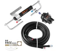 VEVOR Kit Sterzo Idraulico 90CV Pompa Cilindro Timone per Motore Fuoribordo | Sistema di Sterzo per Imbarcazioni Marine, con Tubo Flessibile da 7,32m, Pompa 2,5 MPa, Cilindro di Bloccaggio Bidirezionale