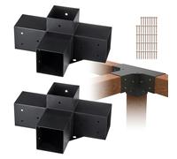 VEVOR Kit Supporto Pergola 10x10cm 2 pz per Gazebo Palo Legno Giardino Cortile