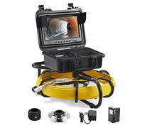 VEVOR Kit Telecamera con Endoscopio per Ispezione di Fognatura Schermo LCD Colorata 9 Pollici Cavo Impermeabile 70m, Telecamera Ispezione Portatile Batteria 4500 mAh per Tubi Angolazione Visiva 130°