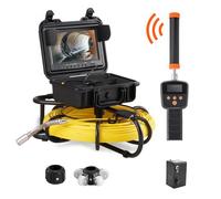 VEVOR Kit Telecamera 9 Pollici per Ispezione Fognatura Sonda 512Hz Cavo 91,5m