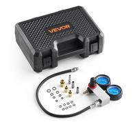 VEVOR Kit Tester di Compressione per Motore, Kit Manometro per Compressione Intervallo 0-6,9 Bar, Utensili Manometro per Tenuta Cilindro per Auto Moto con 4 Adattatori, Custodia di Trasporto