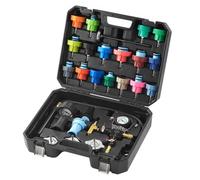VEVOR Kit Tester Universale per Pressione del Sistema di Raffreddamento Sostituzione del Radiatore, Kit Adattatori per Pompa a Mano Kit Tester per Pressione con Valigetta Portatile Auto Moto Camion