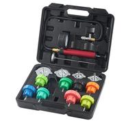 VEVOR Kit Tester Universale per Pressione di Sistema Raffreddamento del Radiatore con Adattatori per Pompa a Mano Tappi Codificati a Colori, Strumenti per Pressione con Valigetta per Auto Moto Camion