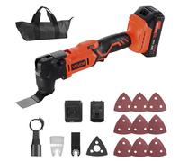 VEVOR Kit Utensile Oscillante Senza Fili 20V a 6 Velocità Batteria da 2,0 Ah
