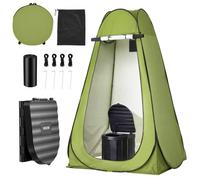 VEVOR Kit WC da Campeggio Pieghevole con Tenda, Toilette da Campeggio Portatile Pieghevole per Campeggio Viaggio Escursionismo Carico max. 150 kg, Borsa da Trasporto Sacchi per Spazzatura