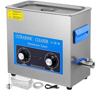 VEVOR Knob Control Ultrasonic - Pulitore ultrasonico ad ultrasuoni, 15 l, dispositivo di pulizia ad ultrasuoni con riscaldamento, pulitore a ultrasuoni ad ultrasuoni 220 V, pulitore digitale ad