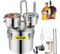 VEVOR La Caldaia per Acqua Distillata con Pompa Fusto Doppio da 19L/5GAL Caldaia
