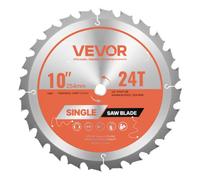VEVOR Lama Circolare per Troncatrice Ø 254 mm, Lama da Taglio per Troncatrice Circolare, 24 Denti, Spessore 2,5mm, per Lavorazione di Legno Taglio di Compensato Legno Duro