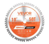 VEVOR Lama Circolare per Troncatrice Ø 254 mm, Lama da Taglio per Troncatrice Circolare, 50 Denti, Albero 15,875mm, per Lavorazione di Legno Taglio di Compensato Legno Duro