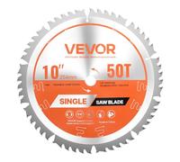 VEVOR Lama Circolare per Troncatrice Ø 254 mm, Lama da Taglio per Troncatrice Circolare, 50 Denti, Albero 15,875mm, per Lavorazione di Legno Taglio di Compensato Legno Duro