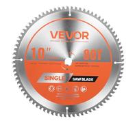 VEVOR Lama Circolare per Troncatrice Ø 254 mm, Lama da Taglio per Troncatrice Circolare, 80 Denti, Albero da 15,875 mm, per Lavorazione di Legno Taglio di Metallo Alluminio Acciaio