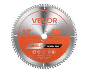 VEVOR Lama Circolare per Troncatrice Ø 305 mm, Lama da Taglio per Troncatrice Circolare, 80 Denti, Albero da 25,4 mm, per Lavorazione di Legno Taglio di Compensato Legno Duro