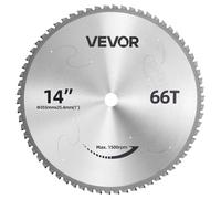 VEVOR Lama per Troncatrice Dimensioni 355,6 mm con 66 Denti Punta in Cermet, Taglio a Freddo di Metalli, Fino a 4000 Tagli a Superfici Lisce Senza Sbavature, Basso Rumore e Fori Dissipazione Calore