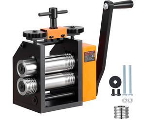 VEVOR Laminatoio Manuale per Gioielli a Rulli Larghezza 75 mm Ingranaggio 1: 2
