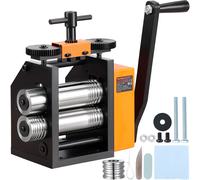 VEVOR Laminatoio Manuale per Gioielli a Rulli Larghezza 76 mm Ingranaggio 1: 2