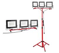 VEVOR Lampada da Lavoro a LED con Treppiede, 15000 Lumen, Lampada da Campeggio Portatile a Tre Teste con Interruttore Individuale, Cavo di Alimentazione da 3,3 m, Impermeabile IP65