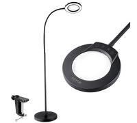 VEVOR Lente d'Ingrandimento Pavimento 5X con Luce Supporto a Collo d'Oca LED