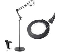 VEVOR Lente d'Ingrandimento Pavimento 5X con Luce e Supporto LED 5 Colore