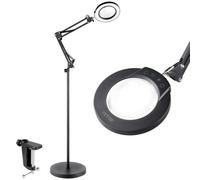 VEVOR Lente d'Ingrandimento Pavimento 5X con Luce e Supporto LED 5 Colore