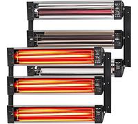 VEVOR Lampada di polimerizzazione a infrarossi 3000 W, lampada riscaldante a polimerizzazione, confezione da 2, asciugatura rapida, 120 x 100 cm², zona di riscaldamento, cabina di spruzzatura cottura