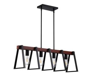 VEVOR Lampadari a Sospensione per Isola Cucina 4 Luci, 60W, Lampada Regolabile per Sala da Pranzo con Aste 50 x 152 mm e 152 x 304 mm Lampadari Lineari Industriali con Struttura in Metallo Lampada