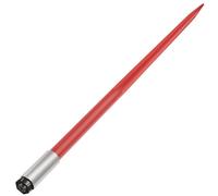 VEVOR Lancia per fieno 49" Lancia per balle, capacità di 4.500 libbre, Forche per balle rivestite di rosso, Punta per balle di fieno con dado esagonale e manicotto per benne Trattori Caricatori