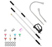 VEVOR Lancia Telescopica per Idropulitrice da 2,74 m, Lancia Estensibile per Idropulitrici a 3 Sezioni con 7 Ugelli, Adattatore per Tubo Flessibile, Cintura di Supporto, Testina Spazzola, 4000 PSI