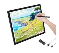 VEVOR Lavagna Luminosa a LED A3, Tappetino Luminoso per Pittura con Luminosità Dimmerabile a 6 Livelli, Tavolo Luminoso Ricaricabile per Tracciamento, con Diamanti, Animazione, Schizzi, Disegno, Nero