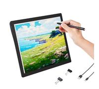 VEVOR Lavagna Luminosa a LED A4, Scatola Luminosa per Pittura con 5 Livelli di Luminosità Dimmerabile, Lavagna Luminosa Ricaricabile per Tracciamento, con Diamanti Animazione Schizzi Disegno, Nero