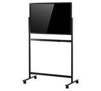VEVOR Lavagna Magnetica in Vetro Cancellabile a Secco 888 x 583 mm Nero, Senza Cornice, con Base Nera Supporto e Ruote, Include Pennarelli, Magneti e Gomma, Ideale per Ufficio Aula Scolastica e Casa