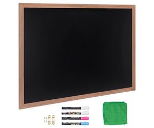 VEVOR Lavagna Magnetica Nera da Parete con Pennelli Cancellino Magnetico 889 x 1168 mm per Ristorante Osteria Evento Festa, Lavagna Nera a Gesso Magnetica Murale 5,2 kg per la Menù da Ristorante Bar